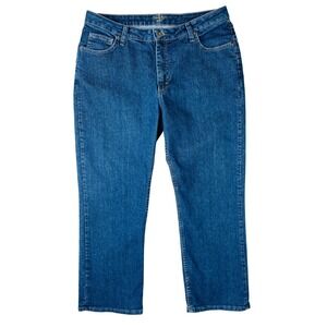 Riders by Lee Womens 16P Medium Wash Straight Leg Denim Jeans Blue Pants
